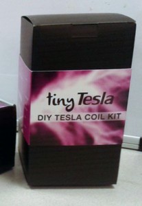 front of the tinyTesla box