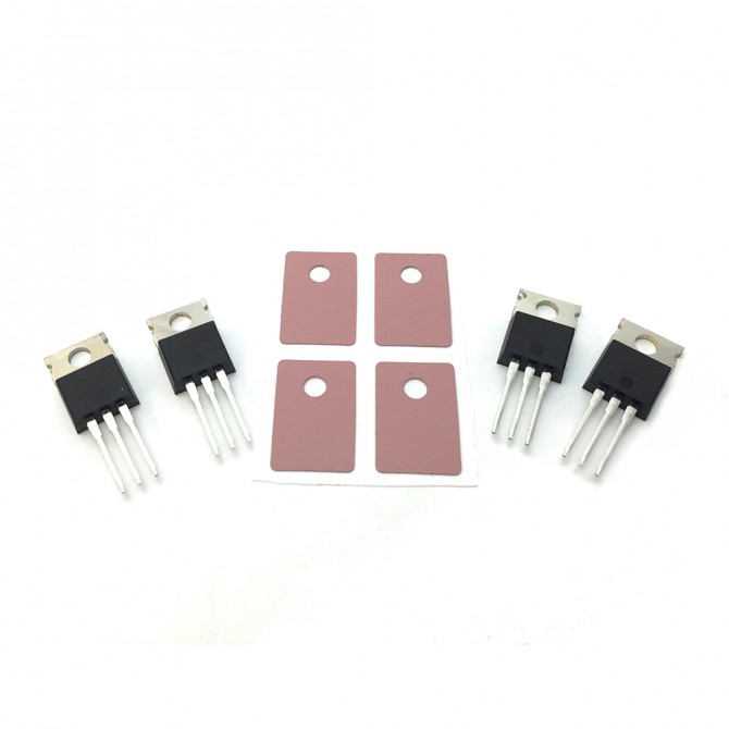 IGBTs with sil-pads for the tinyTesla musical Tesla coil kit, set of 4, with rectifier