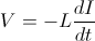 V=-LdI/dt - electromagnetism experiments