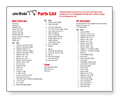 oneTeslaTS Parts List